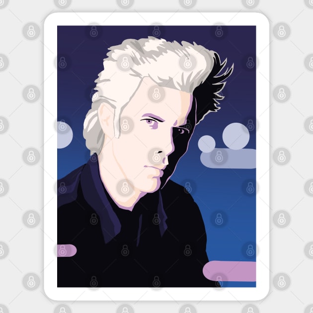 Portrait of Jim Jarmusch Sticker by Chill Studio